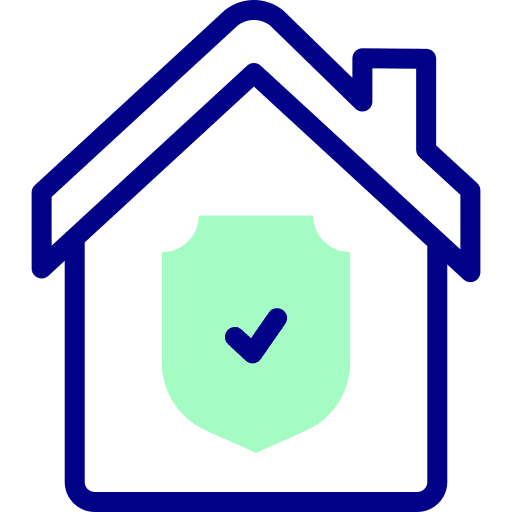 Shield protection real estate property icon Shield protection real estate property icon