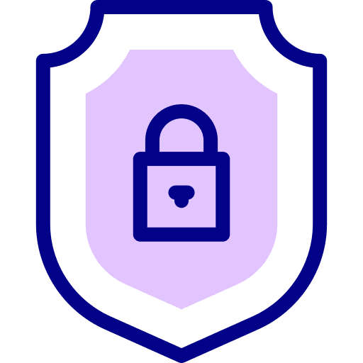 Shield protection security safety icon