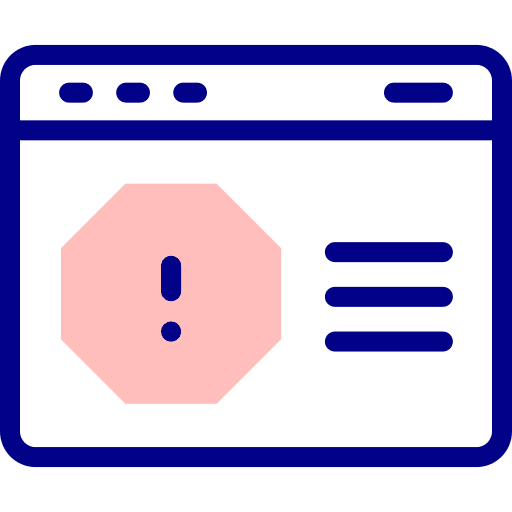 Window browser exclamation mark window icon