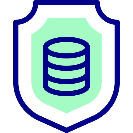 Database database security shield icon Database database security shield icon