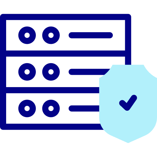 Server shield padlock server icon Server shield padlock server icon