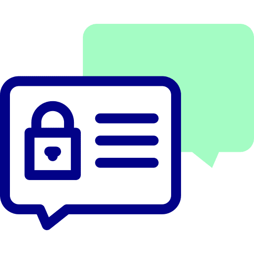 Chat protection locked security icon Chat protection locked security icon