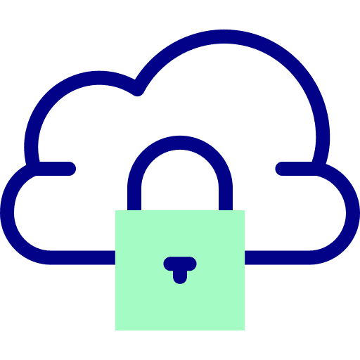 Cloud computing safety protection security icon Cloud computing safety protection security icon