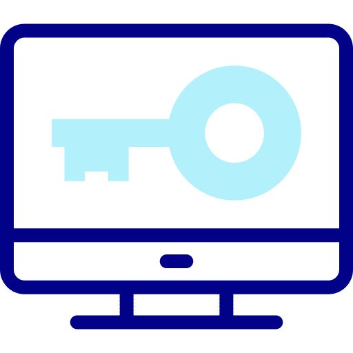 Computer computer online locked icon Computer computer online locked icon