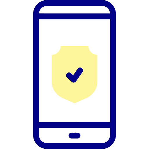 Smartphone padlock safety protection icon Smartphone padlock safety protection icon