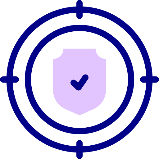 Target security safety protection icon Target security safety protection icon