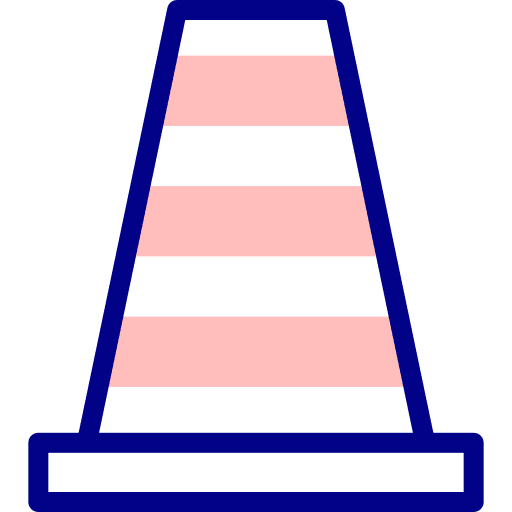 Traffic cone urban construction and tools bollards icon Traffic cone urban construction and tools bollards icon