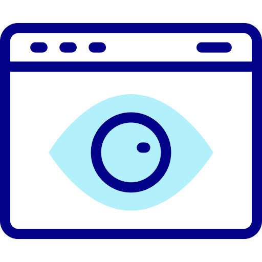 Window eye online safety icon Window eye online safety icon