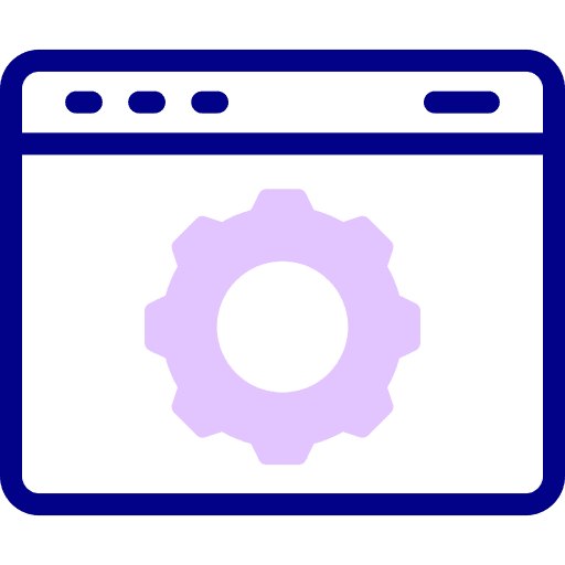 Window tools security gear icon Window tools security gear icon