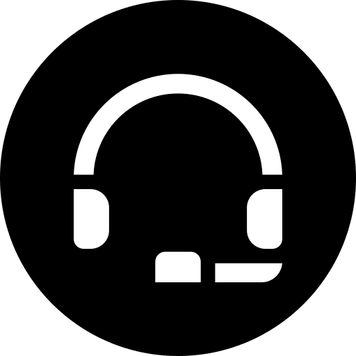 Headset communications assistance call center icon