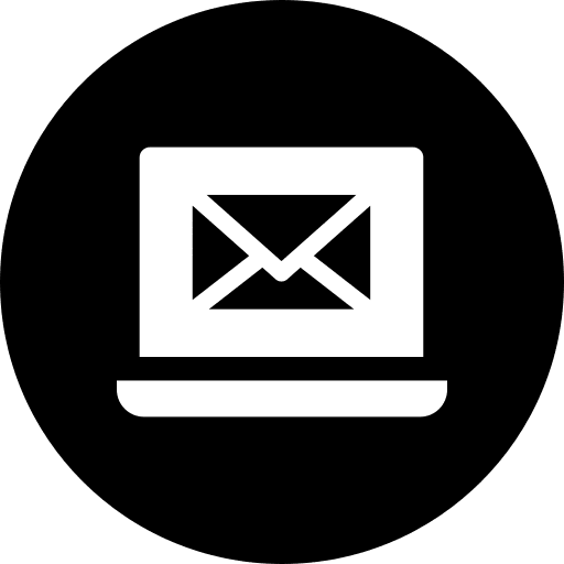 Laptop communications email interface icon