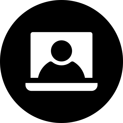 User employee laptop worker icon