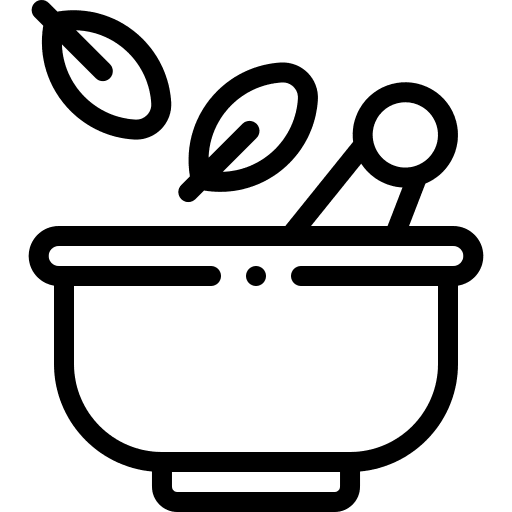 Mortar natural leaf homeopathy icon Mortar natural leaf homeopathy icon