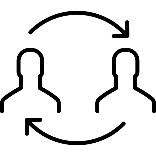 Transfer user network networking icon