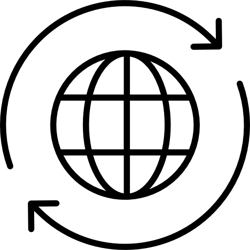 Worldwide internet earth grid seo and web icon