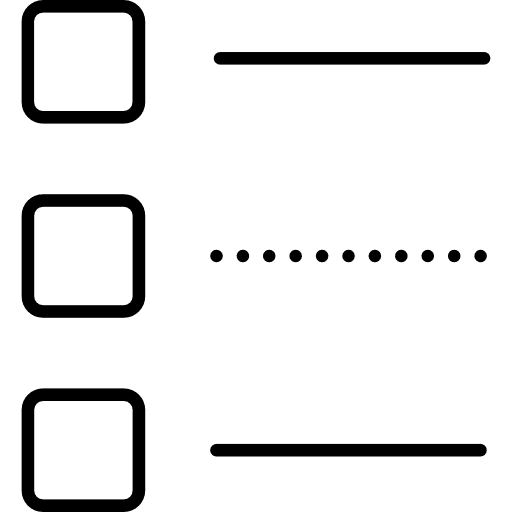 List list layout signs icon