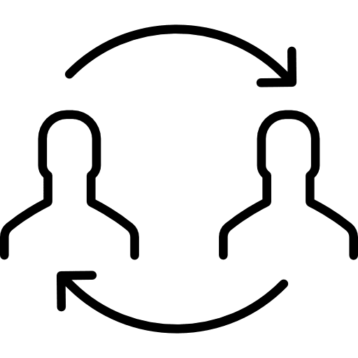 Transfer networking transfer network icon