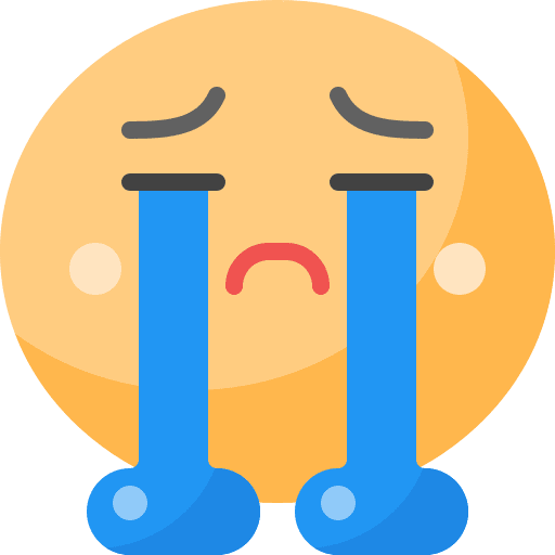 Crying emoji expressions unhappy icon