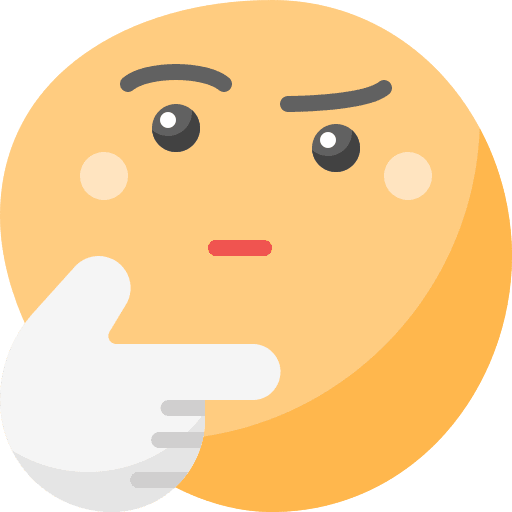 Thinking emoticons feelings face icon