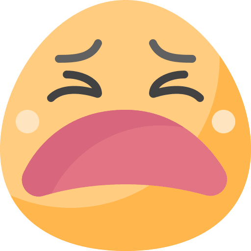 Tired emotion face unhappy icon
