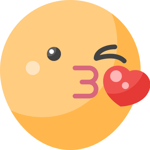 Blow kiss feelings smiley face icon Blow kiss feelings smiley face icon
