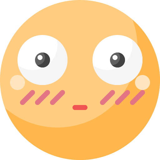 Flushed emoticons emoji smileys icon