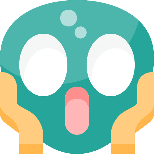 Screaming face unhappy emotion icon Screaming face unhappy emotion icon