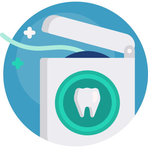Dental floss dental healthcare and medical hygiene icon