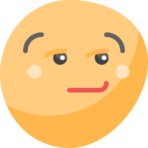 Smirking smileys face emotion icon Smirking smileys face emotion icon