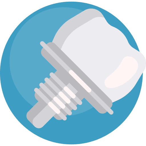Dental implant healthcare and medical molar tooth icon Dental implant healthcare and medical molar tooth icon
