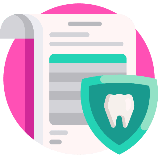Dental insurance plus tooth document icon Dental insurance plus tooth document icon