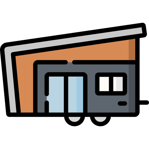 Tiny house mobile house car trip icon