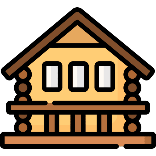 Wood cabin real estate wood cabin home icon