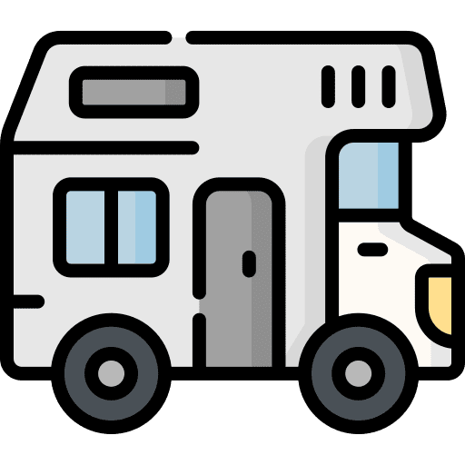 Caravan travel transportation motor home icon Caravan travel transportation motor home icon