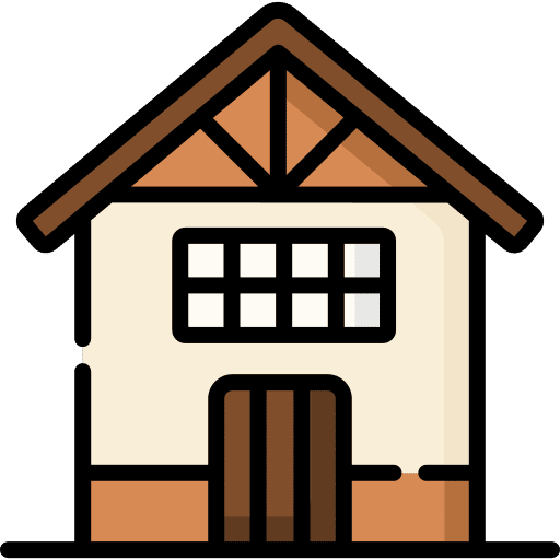 Cottage wooden house home real estate icon Cottage wooden house home real estate icon