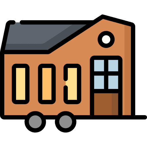 Tiny house car vehicle trip icon Tiny house car vehicle trip icon