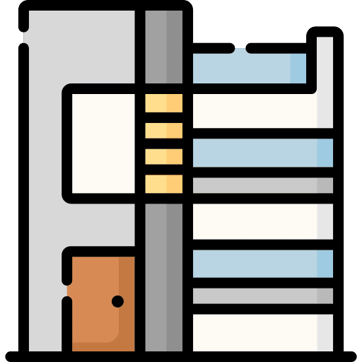 Modern house construction building real estate icon Modern house construction building real estate icon