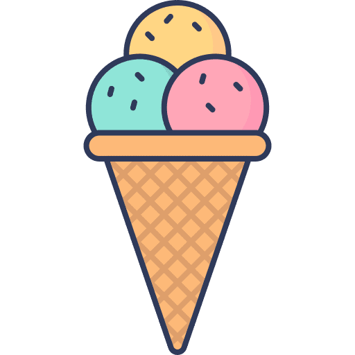 Scoop flavor dessert food and restaurant icon