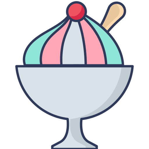Sundae flavor dessert ice cream icon