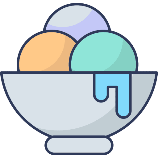 Sundae flavor scoop ice cream icon