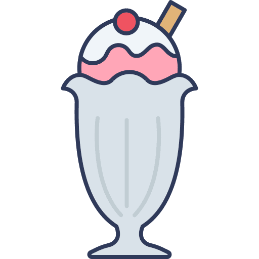 Sundae food and restaurant food summer icon Sundae food and restaurant food summer icon