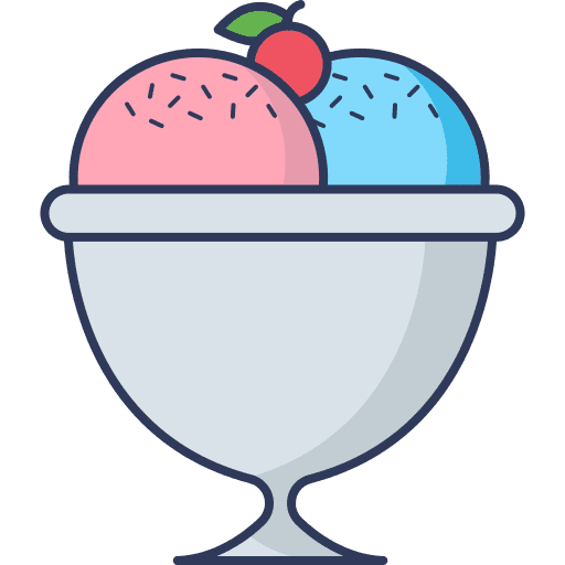 Sundae food and restaurant scoop dessert icon