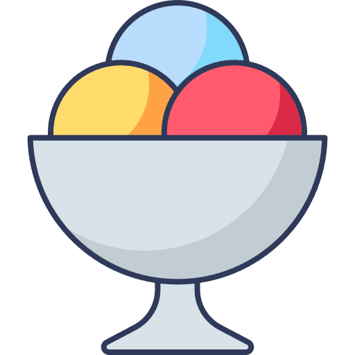 Dessert sundae flavors food and restaurant icon Dessert sundae flavors food and restaurant icon