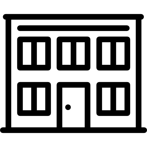 2 store building facade home house icon