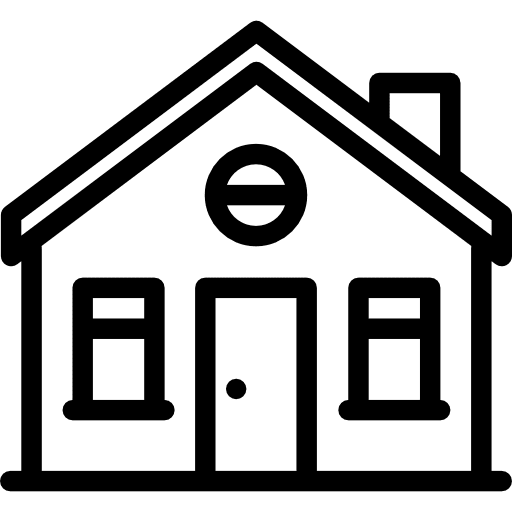 Family house facade family buildings houses icon