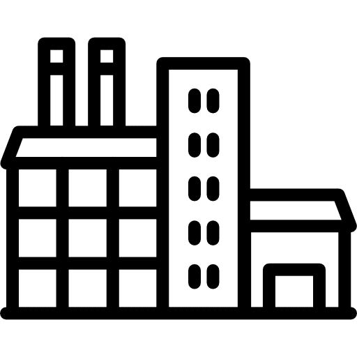 Industrial zone industry buildings factories icon