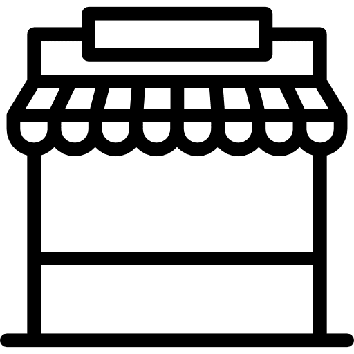 Little store buildings online shop supermarket icon Little store buildings online shop supermarket icon