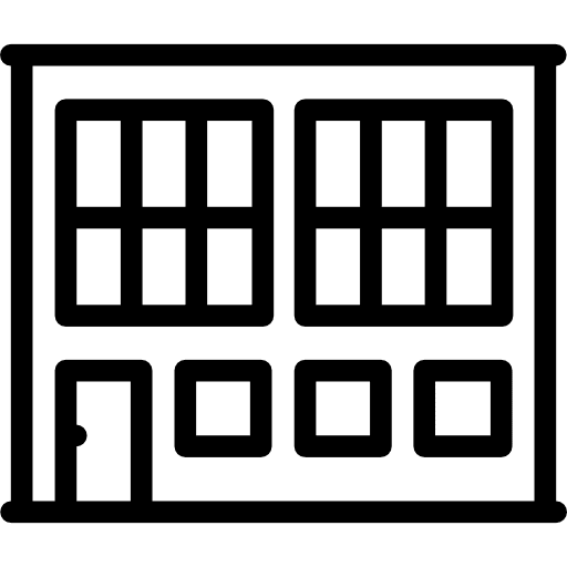 Loft with windows apartment houses home icon Loft with windows apartment houses home icon