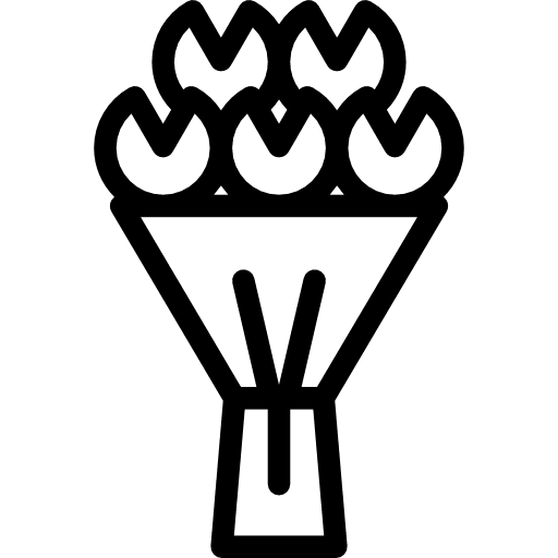 Bouquet of flowers romantic love flower bud icon Bouquet of flowers romantic love flower bud icon