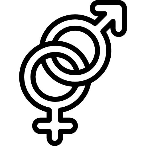 Male and female genders shapes masculine woman icon Male and female genders shapes masculine woman icon